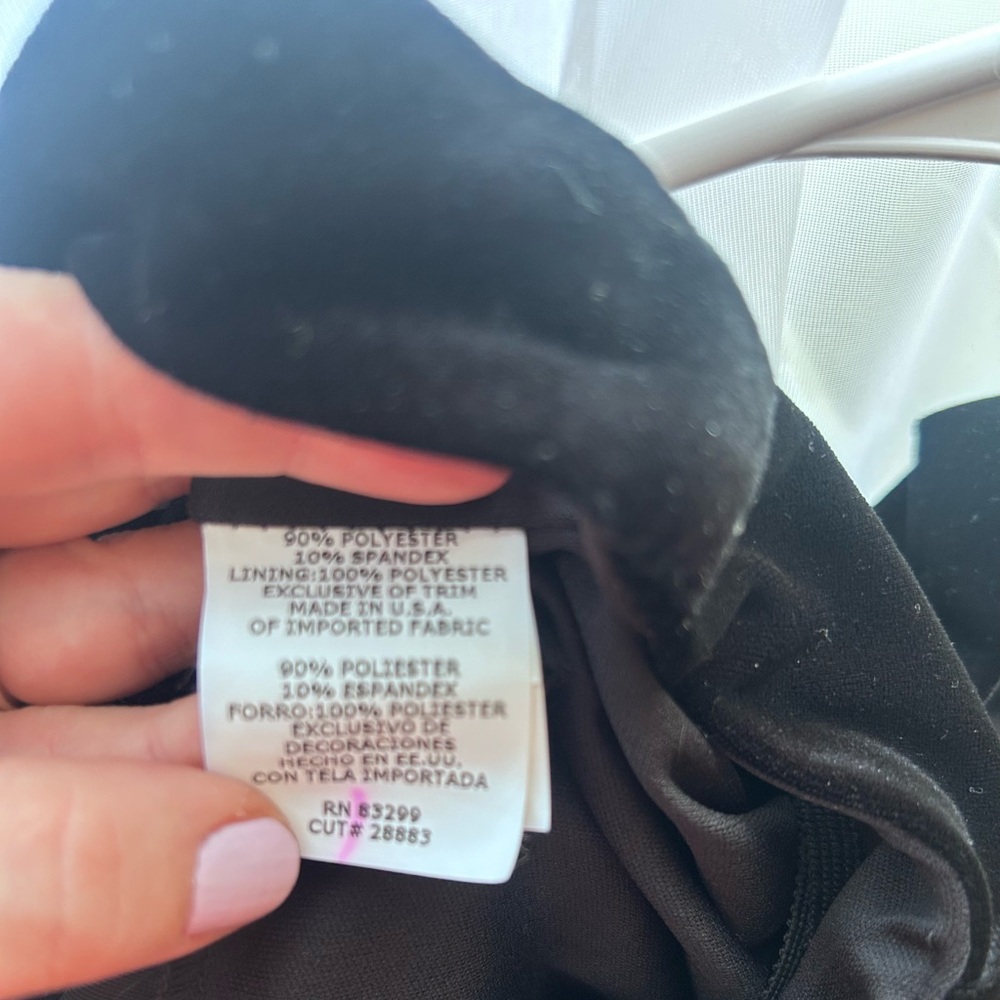 Onyx Black Velvet V-Neck Maxi Dress Vintage - Picture 8 of 9